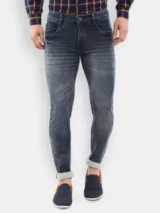 V-Mart Men Blue Slim Fit Heavy Fade Stretchable Jeans