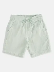 Pantaloons Junior Boys Sea Green Solid Shorts