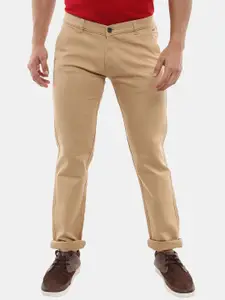 V-Mart Men Brown Slim Fit Chinos Trousers