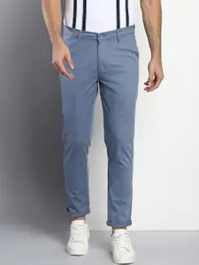 Dennis Lingo Men Blue Tapered Fit Chinos Trousers
