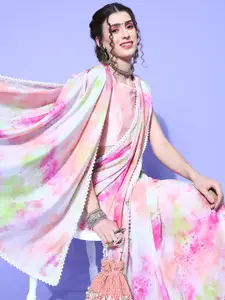 Saree mall Floral  Organza Saree with Embellished Border