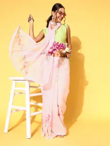 Saree mall Floral Saree with Woven Design border