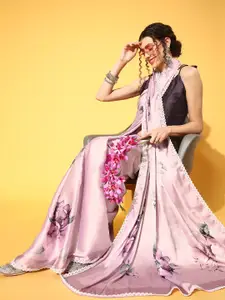 Saree mall Floral Saree with Embellished Border