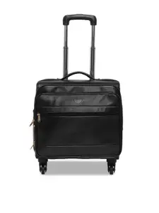 MBOSS Black Solid Soft-Sided Overnighter Laptop Overnighter Trolley Suitcase