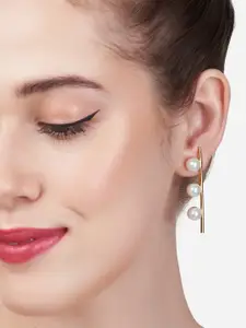 AMI Gold-Plated Geometric Studs Earrings