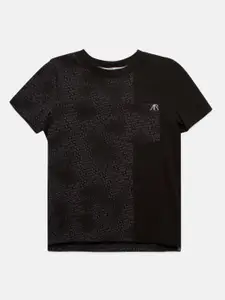 Angel & Rocket Boys Black Printed T-shirt