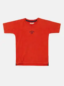 Angel & Rocket Boys Red Solid T-shirt
