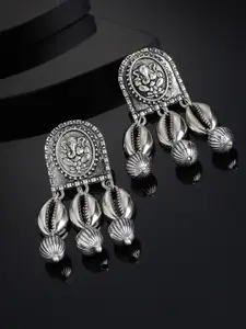 PANASH Silver-Plated Contemporary Drop Earrings