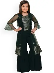 BETTY Girls Embellished Top with Palazzos with Jacket