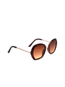 Peter Jones Eyewear Women Brown Lens & Butterfly Sunglasses with UV Protected Lens