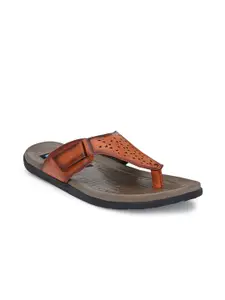 Eego Italy Men Tan Leather Comfort Sandals