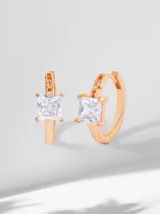 MINUTIAE Rose Gold Circular Hoop Earrings