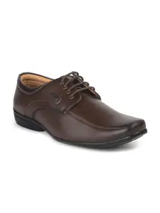 Liberty Men Brown Solid Formal Derbys