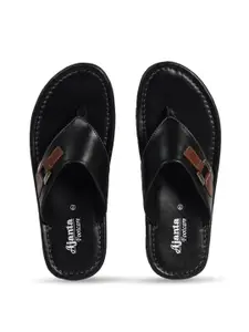 Ajanta Men Black Comfort Sandals