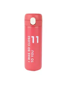 iSWEVEN Red Printed Vacuum Insulated Stainless Steel Water Bottle