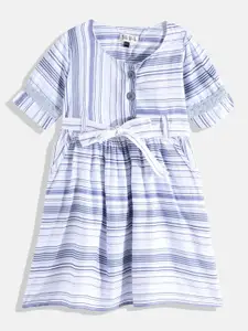 Bella Moda Multicoloured Striped A-Line Dress