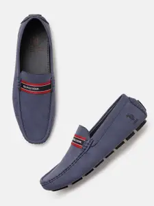 U.S. Polo Assn. Men Navy Blue Solid Driving Shoes