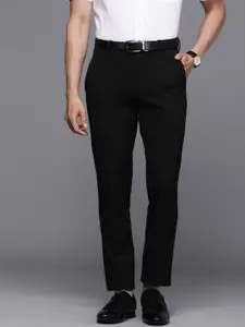 Peter England Elite Men Black Neo Slim Fit Formal Trousers