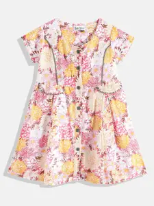 Bella Moda Girls Multicoloured Floral A-Line Dress