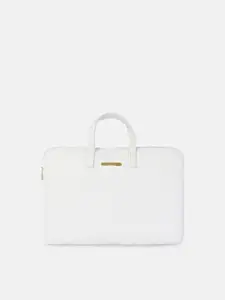 Bagsy Malone Unisex White PU Laptop Bag
