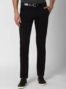 Peter England Casuals Men Black Slim Fit Trousers