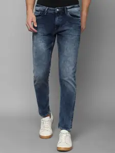 Allen Solly Men Navy Blue Slim Fit Heavy Fade Jeans 98% Cotton