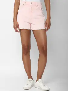 AMERICAN EAGLE OUTFITTERS Women Pink Denim Shorts