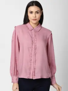 Van Heusen Woman Purple Shirt Style Top