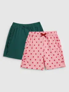 YK Girls Pack of 2 Solid Shorts