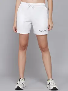 GRIFFEL Women White Loose Fit Outdoor Sports Shorts