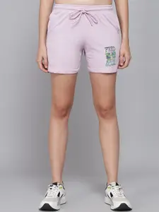 GRIFFEL Women Lavender Regular Fit Shorts