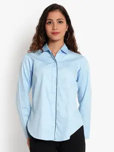 Indietoga Blue Classic Slim Fit Formal Shirt