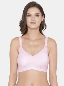 Souminie Pink Solid Non Padded Cotton Minimizer Bra