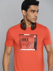 HRX By Hrithik Roshan Lifestyle Men Oxy Fire Bio-Wash Brand Carrier Tshirt