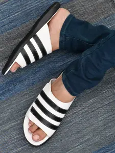 Eego Italy Men White & Black Comfort Sandals