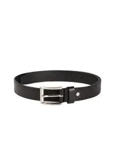 Peter England Men Black Textured Leather Formal Belt