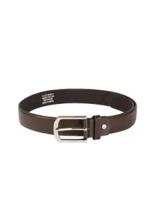 Peter England Men Brown Leather Formal Belt