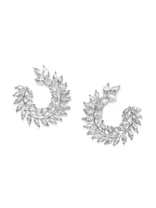 Crunchy Fashion Silver-Toned Contemporary Studs Earrings