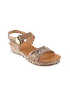 Metro Tan Textured Platform Sandals