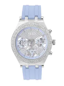 GUESS Women HEIRESS Embellished Dial & Analogue Chronograph Watch GW0407L1