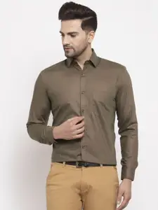 JAINISH Men Brown Comfort Formal Shirt