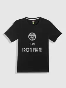 YK Marvel Boys Pure Cotton Iron Man Printed T-shirt