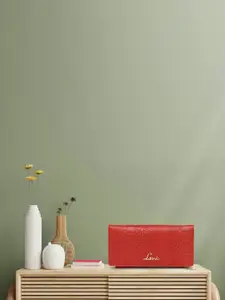 Lavie Safain Pro Women Red Large Two Fold Purse Wallet