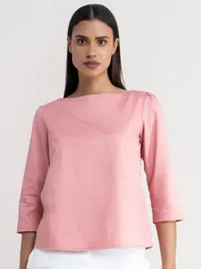 FableStreet Pink Solid Top