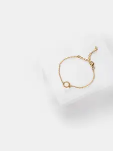 SHAYA Women Gold-Toned Silver Gold-Plated Charm Bracelet