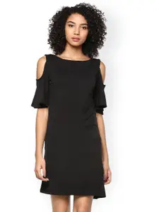 Harpa Women Black Solid A-Line Dress