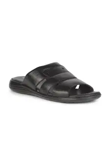 Liberty Men Black & Black Comfort Sandals