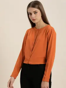her by invictus Rust Orange Shirt Style Top