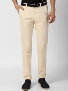 Van Heusen Sport Van Heusen  Men Beige Slim Fit Trousers