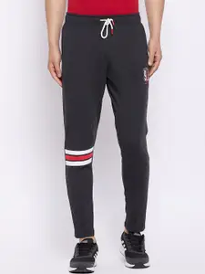 HARBOR N BAY Men Charcoal Graphic Printed Cotton Track Pants